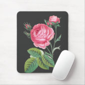 Roze roos bloemend modern muismat (Met muis)