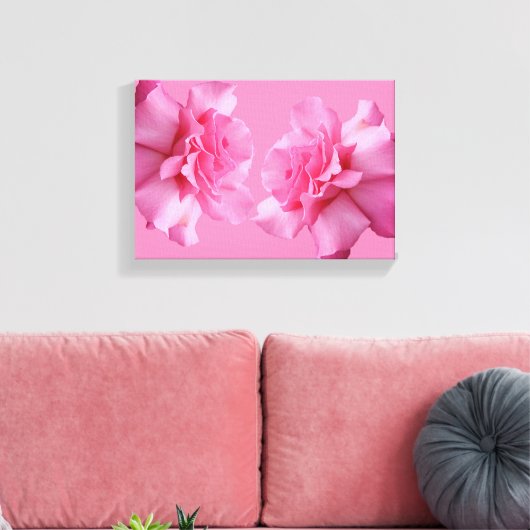  roze roos bloemeneenvoudige moderne kunst canvas afdruk (Insitu (Woonkamer))
