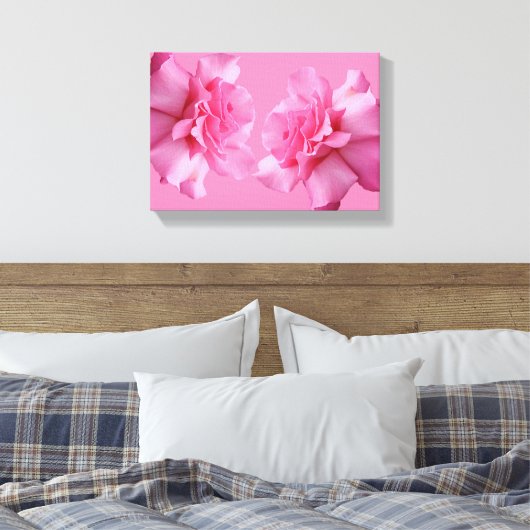  roze roos bloemeneenvoudige moderne kunst canvas afdruk (Insitu (Slaapkamer))