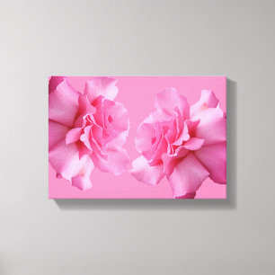  roze roos bloemeneenvoudige moderne kunst canvas afdruk
