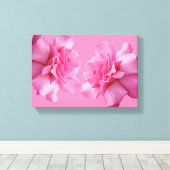  roze roos bloemeneenvoudige moderne kunst canvas afdruk (Insitu (Houten vloer))