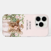Roze Roos Bloemenschutting Cowgirl Case-Mate iPhone Case (Achterkant (horizontaal))