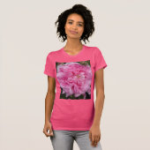 Roze  Roos bloementuin Vrouwen T-shirt (Voorkant volledig)
