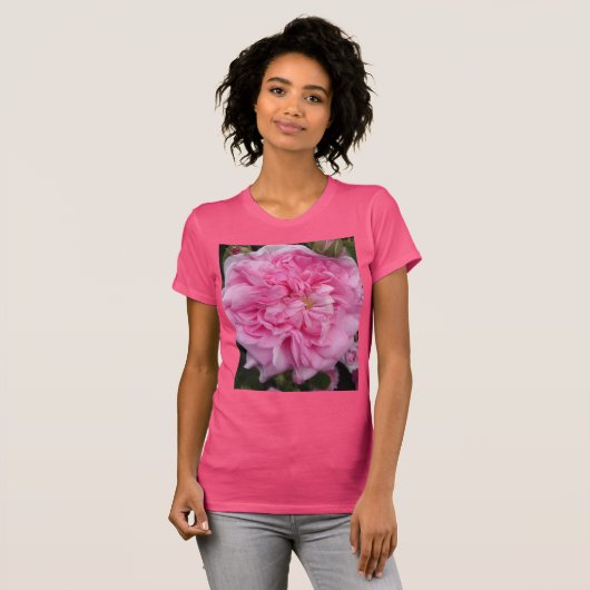 Roze  Roos bloementuin Vrouwen T-shirt (Voorkant volledig)
