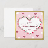 Roze Roos Bloemhartenvorm Valentijnsdag Cadeaus (Voorkant / Achterkant)