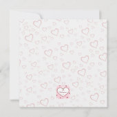 Roze Roos Bloemhartjes Valentijnsdag Cadeaus Kaart (Achterkant)