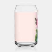 Roze roos bloemig moderne pastel blikvorm glas (Rechts)