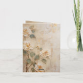 Roze Roos Bloemige Dankjewel Bedankkaart (Achterkant)