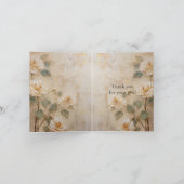 Roze Roos Bloemige Dankjewel Bedankkaart (Binnen)