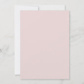 Roze Roos Bloemige Eerste Communie Uitnodiging (Achterkant)