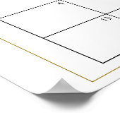 Roze Roos Bloemige Guess Due Date-agenda Poster (Hoek)