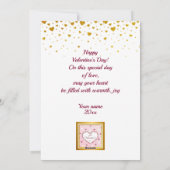 Roze Roos Bloemige Harten Valentijnsdag Cadeaus Feestdagenkaart (Achterkant)