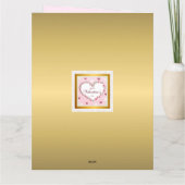 Roze Roos Bloemige Harten Valentijnsdag Cadeaus Kaart (Achterkant)