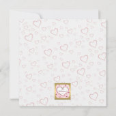 Roze Roos Bloemige Hartjes Valentijnsdag Cadeaus Kaart (Achterkant)