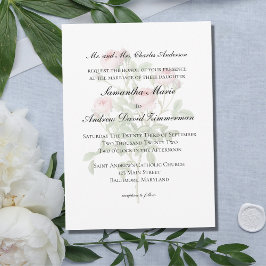 Roze Roos Bloemige Klassieke Formele Elegante Brui Kaart