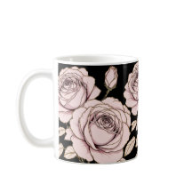 Roze Roos Bloemige Mok