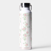 Roze Roos Bloemige Waterfles (Voorkant)