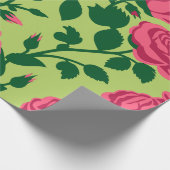 Roze Roos Bloemmotief Cadeaupapier (Hoek)