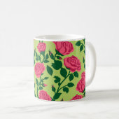 Roze Roos Bloemmotief Koffiemok (Voorkant rechts)