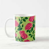 Roze Roos Bloemmotief Koffiemok (Links)