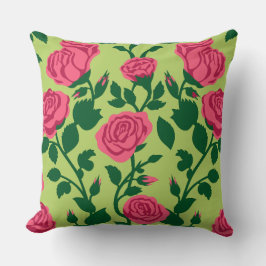 Roze Roos Bloemmotief Kussen