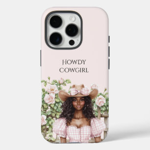 Roze Roos Bloemschutting Cowgirl iPhone 16 Pro Hoesje