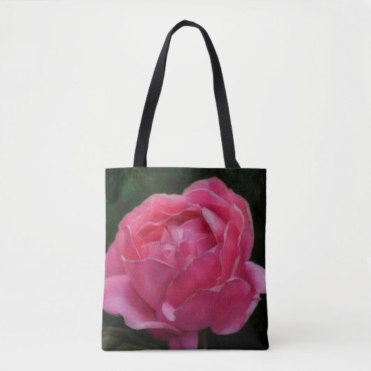 Roze Roos Bloemstuk Boodschappentas Tote Bag (Voorkant)