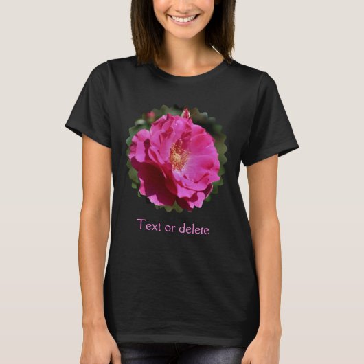 Roze Roos Bloemstuk Persoonlijk T-shirt (Voorkant)
