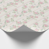 Roze Roos Bloemverpakkings Papier (Hoek)