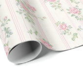 Roze Roos Bloemverpakkings Papier (Rol Hoek)