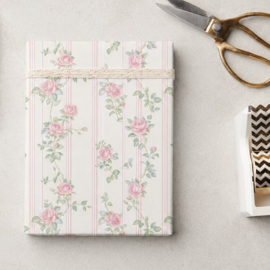 Roze Roos Bloemverpakkings Papier