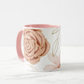 Roze Roos Bloesem Mooie Naam Mok (Voorkant links)