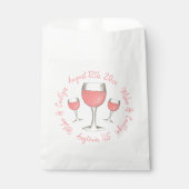 Roze Roos Blush All Day Rosé Wijn Bruidscadeau Bedankzakje (Voorkant)