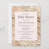 Roze Roos Blush Goud Zebra Dierenprint    Kaart (Voorkant)
