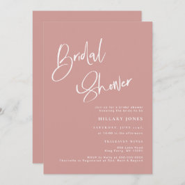 Roze/Roos Bohemian Bridal Shower Kaart