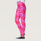 Roze Roos Bokeh, Glitter Roze Dames Leggings (Links)