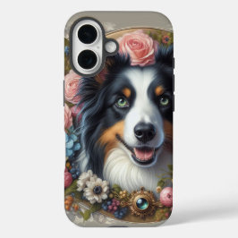 Roze Roos Border Collie iPhone / iPad hoesje