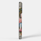 Roze Roos Border Collie iPhone / iPad hoesje (Achterkant / Rechts)