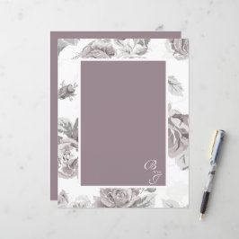 Roze roos Briefpapier