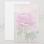 Roze Roos Briefpapier (Voorkant / Achterkant)