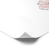 Roze Roos Bruid Bruiloft Feest Verwelkoming Poster (Hoek)