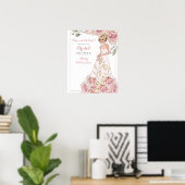 Roze Roos Bruid Bruiloft Feest Welkom Poster (Thuiskantoor)