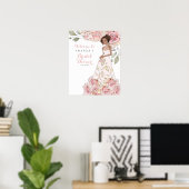 Roze Roos Bruid Bruiloft Feest Welkom Poster (Thuiskantoor)