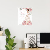 Roze Roos Bruid Bruiloft Feest Welkom Poster (Thuiskantoor)