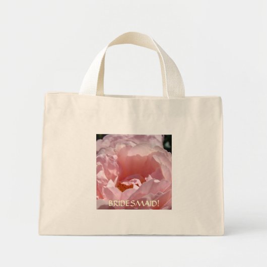 ROZE ROOS Bruidsmeisje cadeau Tote Tas Rozen Paste (Voorkant)