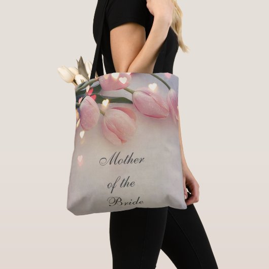 Roze roos bruidsmoeder totebag tote bag (Dichtbij)