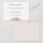 Roze roos bruiloft accommodatie behuizing kaart (Voorkant / Achterkant)