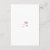 Roze Roos Bruiloft Details Bijgevoegde Kaart (Achterkant)