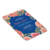 Roze Roos Bruiloft Thema Magneet (Rechterzijde)