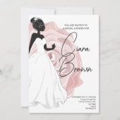 Roze Roos Bruiloft Uitnodiging (Voorkant)